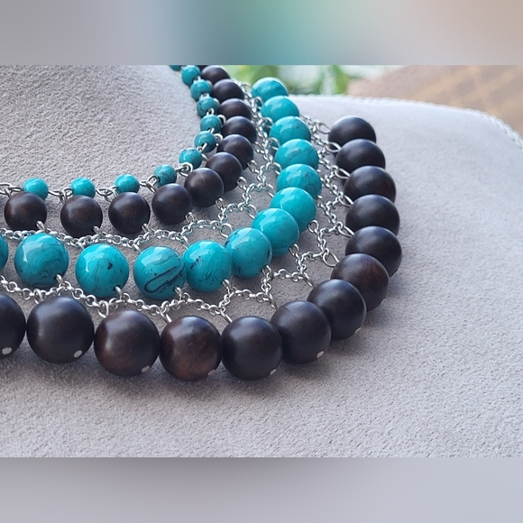 VINTAGE SET!! Turquoise Beaded - Picture 5 of 12